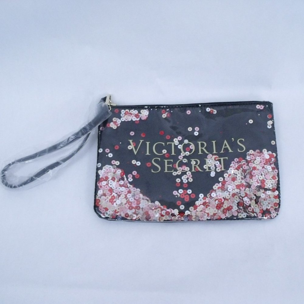 Victoria's Secret Sequin Wristlet Pouch Clutch